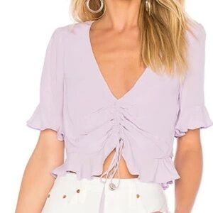L'Academie The Lucia Blouse in Lavender